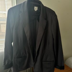 Amazing Lauren Conrad dark grey blazer with black silk detailing